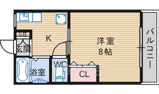 ステップコート長居【1階】の間取り
