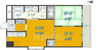 ラ・フォーレ高井田【2階】の間取り