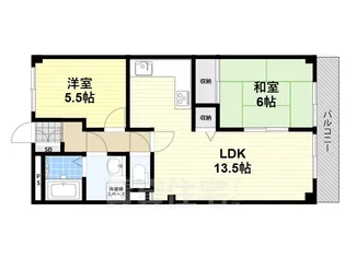 ビラージュ北花田【3階】の間取り