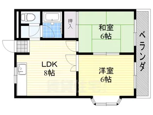 菊里マンション【2階】の間取り