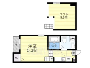 ハーモニーテラス花川【2階】の間取り