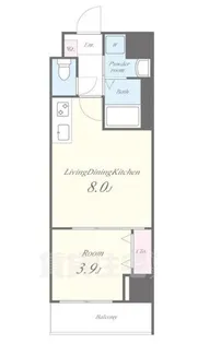 大阪府堺市堺区甲斐町東4丁【マンション】の間取り