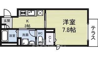 エアフォース大鳥【102号室】の間取り