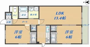 エステート東花園【1階】の間取り
