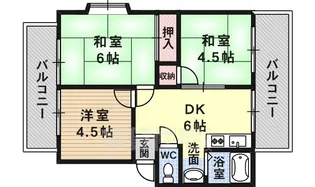 Twin Hill松幸苑【1階】の間取り
