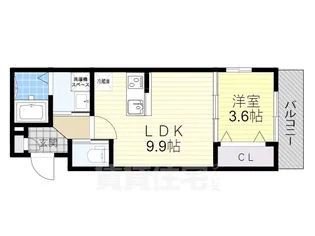 フィアスコート北助松1【3階】の間取り