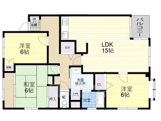 グリーンヒル夙川【3階】の間取り