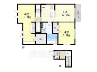 mimosa seta【2階】の間取り