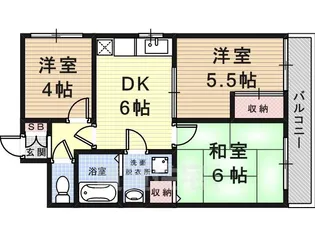 グランディア大物公園【2階】の間取り