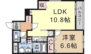 ボヌールロジェ【3階】の間取り