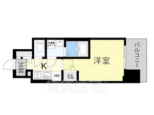 レジュールアッシュOSAKAGATEWAY【11階】の間取り