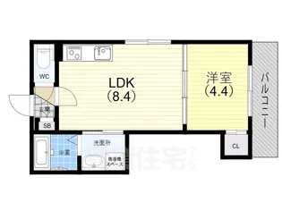 F Canens SEAM【1階】の間取り
