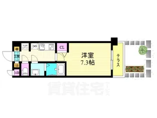 アスヴェル京都壬生WEST【1階】の間取り