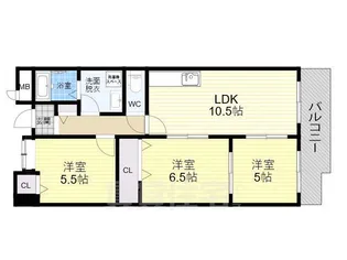 メルベーユ【401号室】の間取り