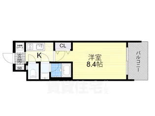 スプランディッド十三本町【9階】の間取り