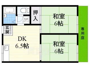 中野ハイツB棟【2階】の間取り