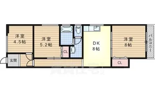 シャトー藤が丘【1階】の間取り
