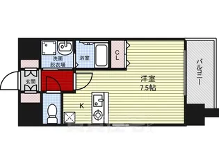 プレサンス名古屋STATIONザ・シティ【6階】の間取り