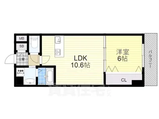 レジデンス久宝寺【5階】の間取り