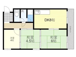 ロイヤル八尾【3階】の間取り