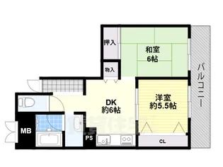 サンハイツ北花田2【4階】の間取り