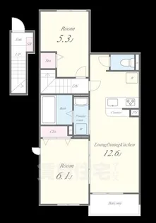メゾン・デ・クール【2階】の間取り