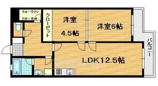 ビューハイツ京都山科【3階】の間取り