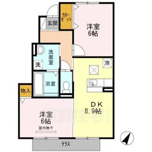 ベリー・アニマーレ【1階】の間取り