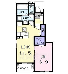 ヒカルサ名古屋港区大西1【1階】の間取り