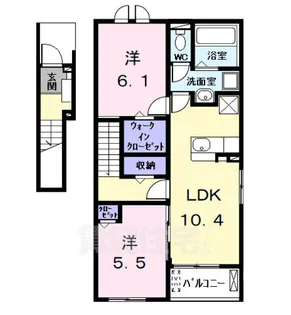 ヒカルサ名古屋港区大西2【2階】の間取り