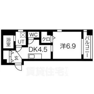 La Veriteノムラ大喜新町【2階】の間取り