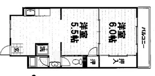 シャトー葛野【3階】の間取り