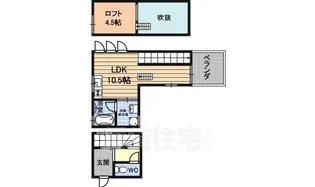 ハーミッツ・セル大桐【1階】の間取り