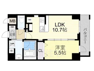 ハピネスガーデン新大阪【2階】の間取り