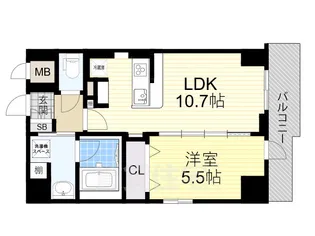 ハピネスガーデン新大阪【2階】の間取り