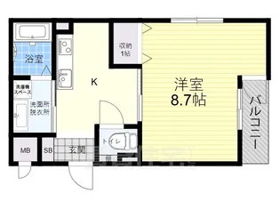 グローパレス鷹合【3階】の間取り