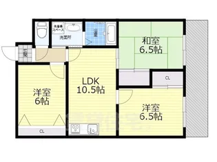 Growth Place 新石切(旧ネイティブプレイス東山)【501号室】の間取り