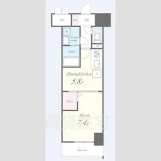 グランパークタワー【4階】の間取り