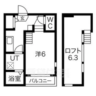 エクセラン白鳥【1階】の間取り