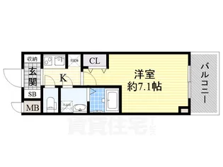 M-RESIDENCE新大阪Garden【9階】の間取り