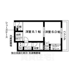 ソアラプラザ龍安寺【2階】の間取り