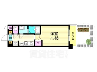 アスヴェル京都壬生WEST【1階】の間取り