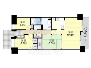 ローレルコート草津【11階】の間取り