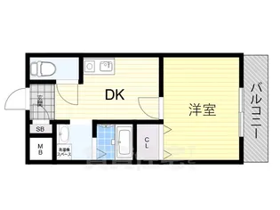 リビングエース平和【8階】の間取り