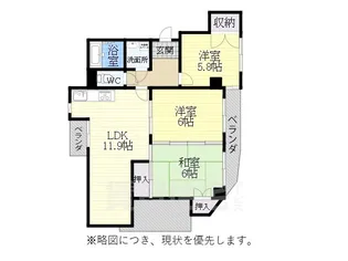 スペース北屋敷【3階】の間取り