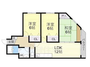 コンフォール長吉【4階】の間取り