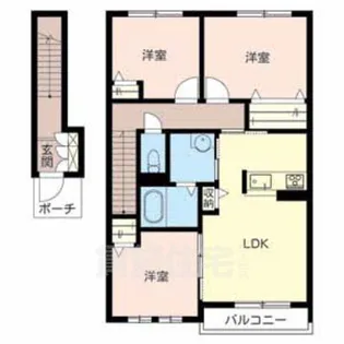 シャーメゾン田原本B【203号室】の間取り