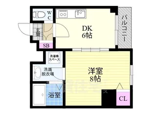 AFICION堀川【8階】の間取り