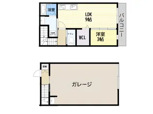 TsBASE西難波【1階】の間取り