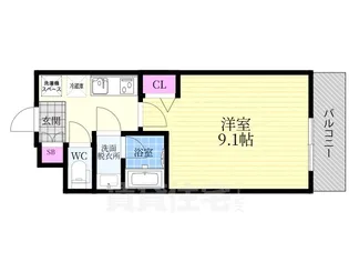 La Fite kyoto OIKE_WEST【3階】の間取り